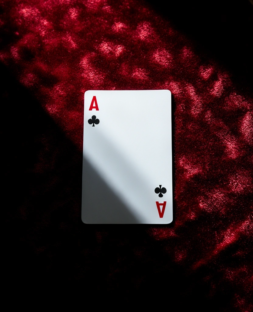 Cartas de casino sobre tapete